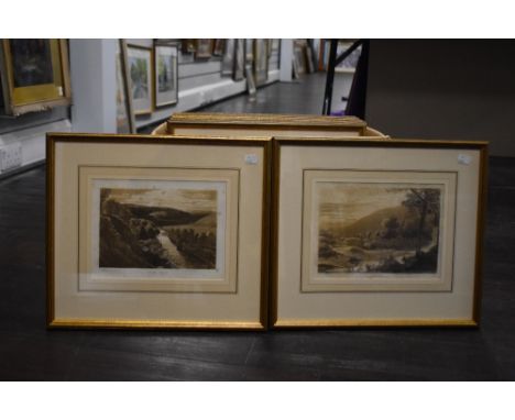 After Frederick Christian Lewis (1779-1856, British), prints, Twelve sepia coloured prints of sketches after Lewis including 
