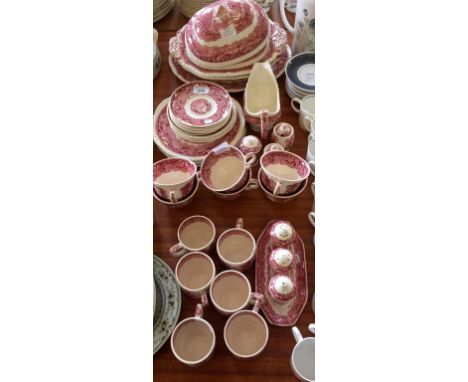A Masons Vista pattern thirty eight piece tea and dinner service.