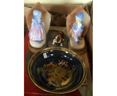 A mixed lot of assorted items to include a child's tea service, Carltonware, New Mikado pattern Art Deco bowl, etc.