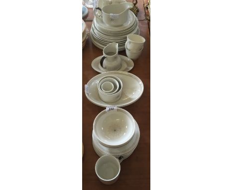 A Royal Doulton Morning Star pattern sixty two piece tea and dinner service.