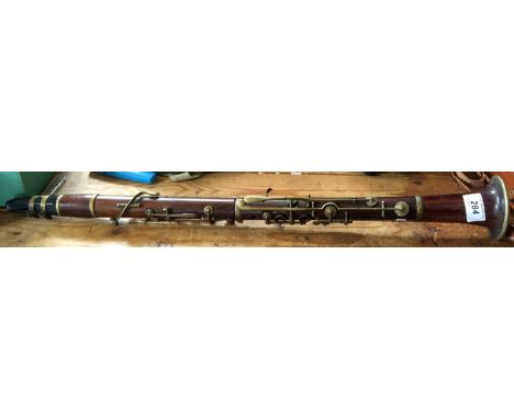 A Ward & Son of Liverpool rosewood clarinet.