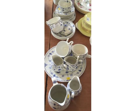 A Masons Denmark pattern tea service together with further teawares. 