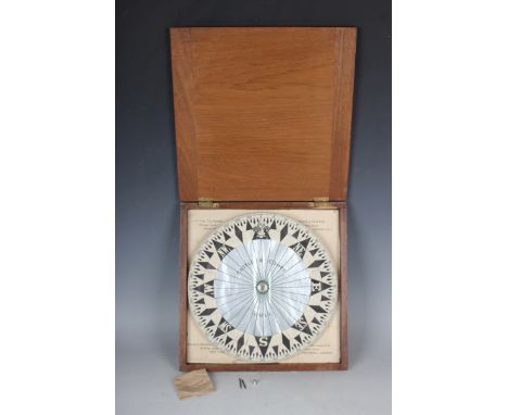 An early 20th century Kelvin, Bottomley &amp; Baird Ltd 10-inch compass card, inscribed 'Castle &amp; Compy Hull', within a f