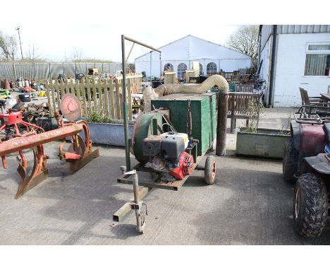 A Scratch built horse manure vacuum. With a Honda GX40 motor, complete with jockey wheel, worked when last used but would ben