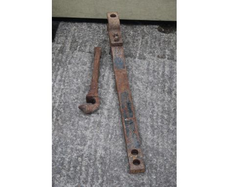 Two tractor drawbars. Noting Massey Ferguson and Ford examples.