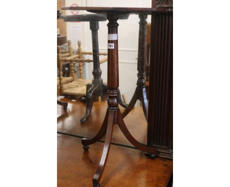 A pair of mahogany tripod tables, H.74cm