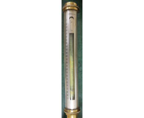 A brass stick barometer