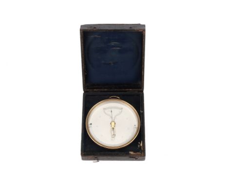 Unusual Elliot Aneroid Barometer, English, c.1880, silvered face engraved 'Elliot Bros, Charing Cross, London' face with move