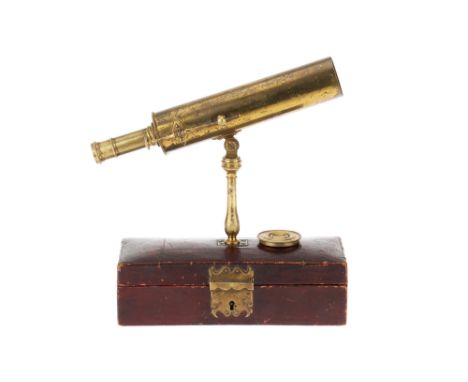 A Portable 1.5" Reflecting Telescope, English, c.1760, unsigned, of typical construction the main tube 1.5" diameter with ori