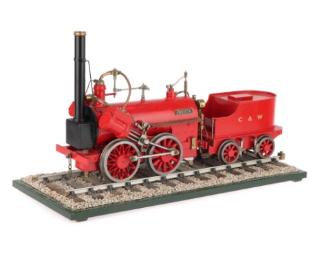 A 3in Guage Model of Canterbury &amp; Whitstable Railway 0-4-0 Locomotive &amp; Tender 'INVICTA' built by E. Lofthouse with b