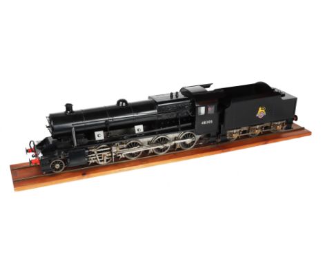 A 3½" Gauge LMS 8F Class 2-8-0 No.48305 Locomotive &amp; Tender, A 3½" Gauge coal-fired Live Steam ex-LMS Stanier '8F' Class 