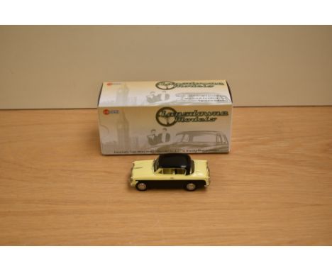 A Lansdowne Models (Brooklin Models) 1:43 scale white metal model, LDM 76a 1955 Sunbeam Rapier Series I, April Yellow/Embassy