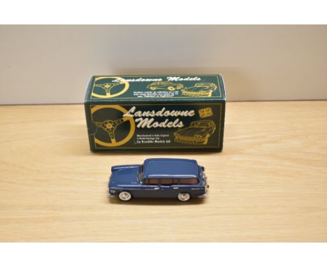 A Lansdowne Models (Brooklin Models) 1:43 scale white metal model, LDM 16A 1961 Humber Super Snipe Estate, Corinth Blue, in o