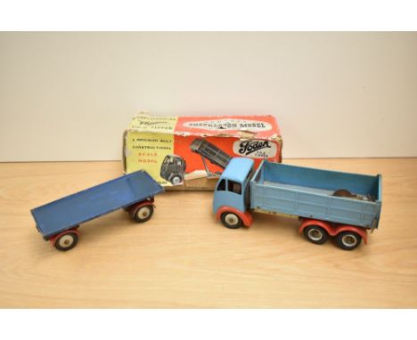 A Shackleton Precision Built Constructional Scale Model, FG6 Foden Tipper, light blue cab and body, grey &amp; red chassis, n