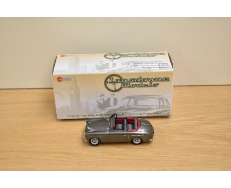 A Lansdowne Models (Brooklin Models) 1:43 scale white metal model, LDM 22x 1952 Austin A40 Sport Convertible, Gunmetal, 2014 