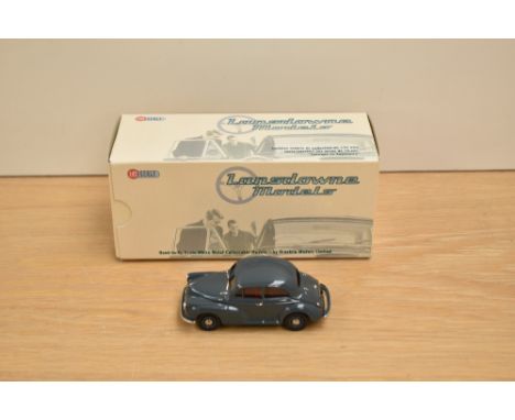 A Lansdowne Models (Brooklin Models) 1:43 scale white metal model, LDM 36 1952 Morris Minor Series II 2 Door, Grey, in origin