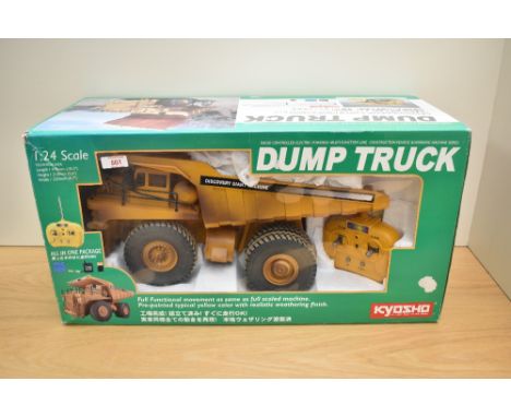 A Kyosho 1:24 scale Remote Control Dump Truck, in original box