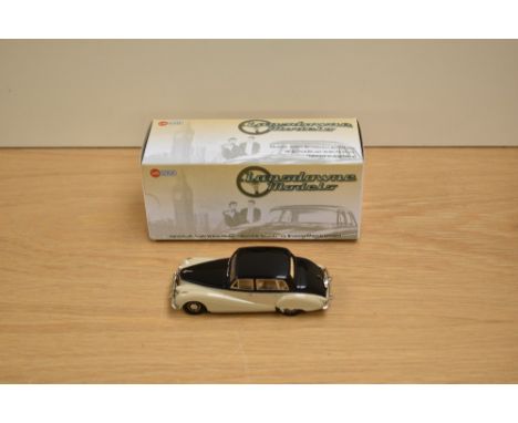 A Lansdowne Models (Brooklin Models) 1:43 scale white metal model, LDM 119 1960 Armstrong Siddeley Star Sapphire, Black/Beige