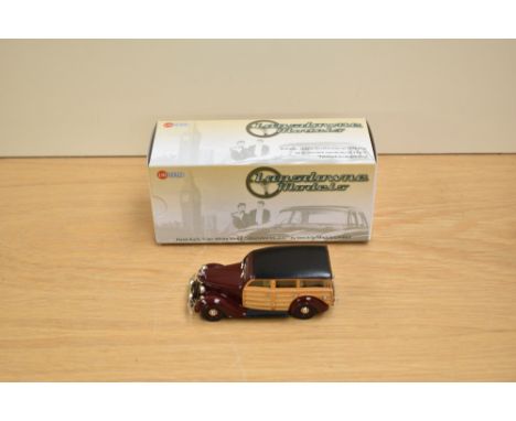 A Lansdowne Models (Brooklin Models) 1:43 scale white metal model, LDM 116 1952 Ford Pilot Station Wagon, Maroon, in original