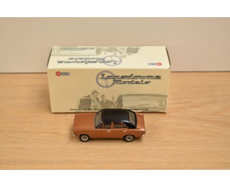 A Lansdowne Models (Brooklin Models) 1:43 scale white metal model, LDM 35x 1971 Hillman Avenger GLS, Tangerine Met, Black Rof