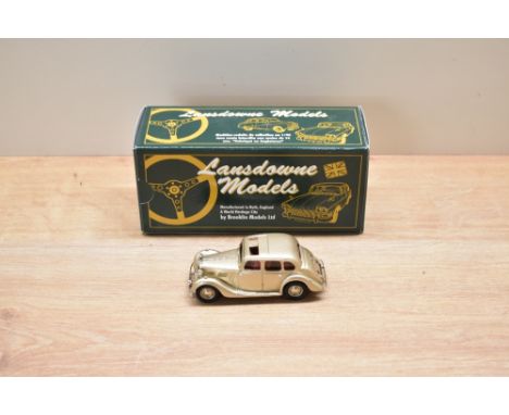 A Lansdowne Models (Brooklin Models) 1:43 scale white metal model, LDM 28 1947 MG Saloon Type YA, in original box with inner 