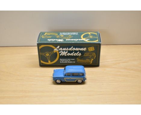 A Lansdowne Models (Brooklin Models) 1:43 scale white metal model, LDM 20A 1956 Ford Squire Estate, Sarum Blue, in original b