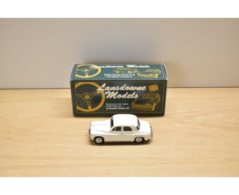 A Lansdowne Models (Brooklin Models) 1:43 scale white metal model, LDM 5A 1957 Rover 75 P4, White, in original box with inner