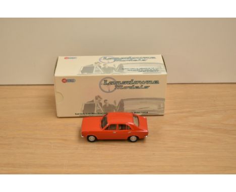 A Lansdowne Models (Brooklin Models) 1:43 scale white metal model, LDM 35 1970 Hillman Avenger 4 Door De Luxe, Firebrand Red,