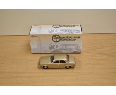 A Lansdowne Models (Brooklin Models) 1:43 scale white metal model, LDM 109 1966 Ford Zodiac MK4 Saloon, Amber Gold Metallic, 