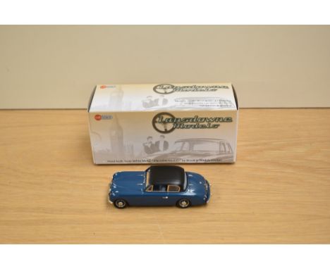 A Lansdowne Models (Brooklin Models) 1:43 scale white metal model, LDM 115 1950 Jensen Interceptor Two-Door Saloon, Blue Meta