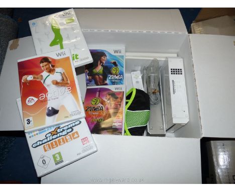 Two Nintendo WII Fit step boards, games etc.