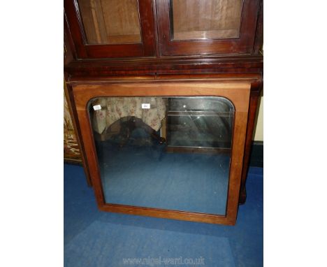 A wooden framed over mantel mirror, 3' x 33 1/2" high.