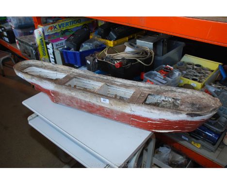 Model of ship's hull, 43'' long.