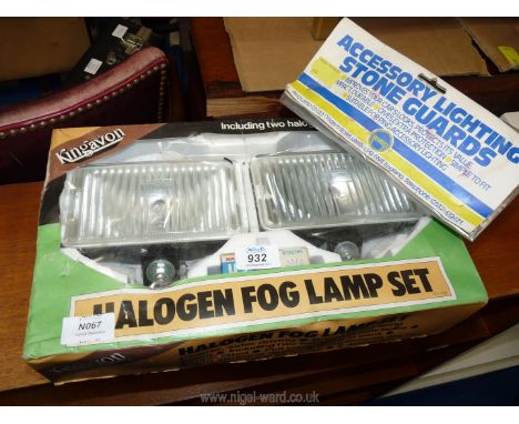 A Halogen fog lamp set and stone guards.