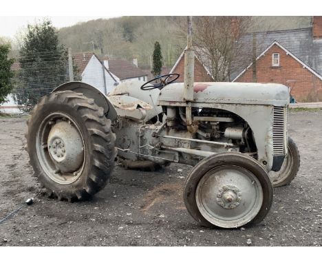 A Ferguson farm tractor believed to be a TEA-20 having a straight petrol fueled engine. This tractor had been in dry storage 