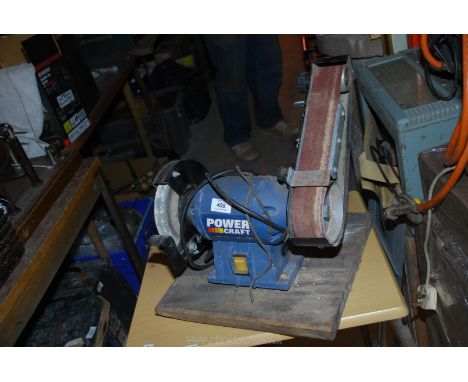 Powercraft bench grinder/belt sander.