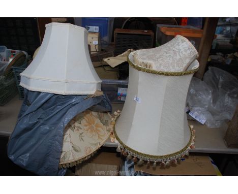 Large lamp shades, etc.