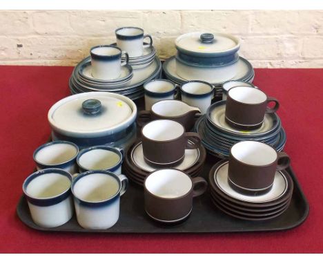 Wedgwood blue pacific dinner and tea service, also a Hornsea tea service. Condition report: see terms and conditions