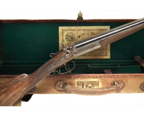 Army and Navy cased 28 bore side by side top lever hammer gun,serial number 59808&nbsp; 28" nitro proof barrels chambered in 