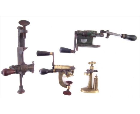 Four shotgun reloading tools, to include a 12 bore tool by G. and J.W. Hawksley, also a 12 bore Despatch and ReCapper by the 