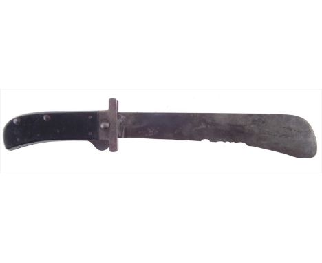 WWII era folding machete by Camillus, stamped to side of blade, 39cm long