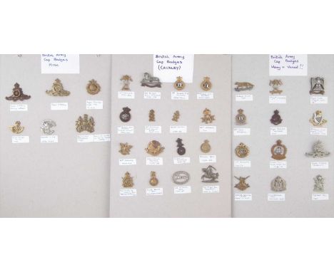 Thirty Four British Army cap badges, including Cavalry, Artillery and others.