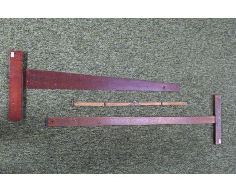 2 Vintage Draughtsman's Rules and a Folding Rule by George Watts 