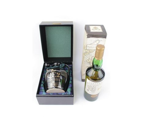 Boxed QE2 Single Malt Scotch Whisky 12 Year Old and a Boxed bottle of Talisker Single Malt Scotch Whisky 75cl 