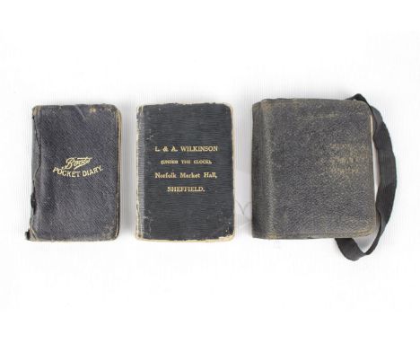 Collection of 3 Diaries by Samuel Cook who served in the Manchester Regiment R.M.S.M WW1 