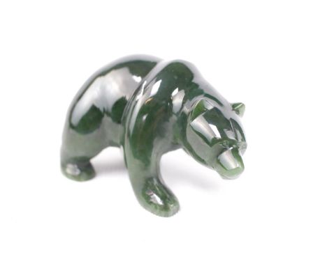 Nephrite Jade figure of a Polar Bear 