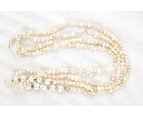 Long Irregular Pearl Necklace 120cm in Length 