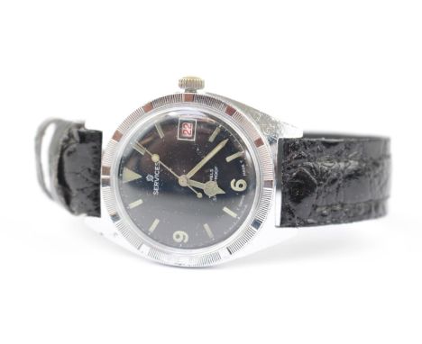 Gents Vintage Services 17 Jewel Shockproof wristwatch on Leather strap 