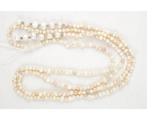 Long Irregular Pearl Necklace 120cm in Length 