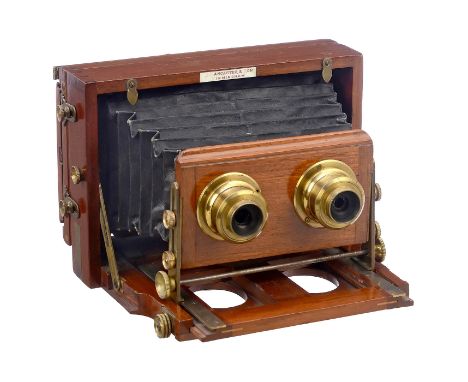 Stereo Instantograph (Modell 422), um 1890Lancaster &amp; Son, Birmingham. Modell 422, Plattenformat 17 x 8 cm, poliertes Mah